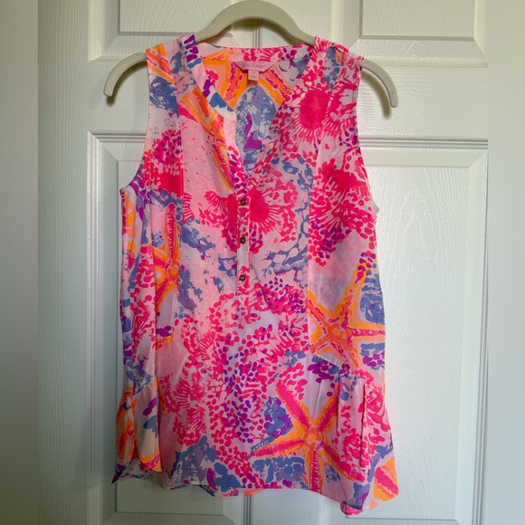 Lilly Pulitzer Tops - Lilly Pulitzer Bohemian Beach Kery Silk Top